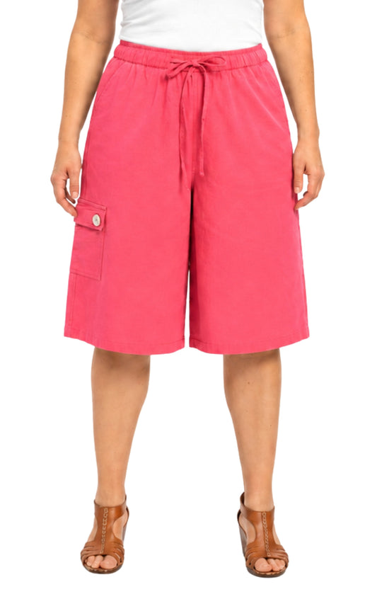 Culotte falda pantalón de mujer 100% algodón de Calcuta con bolsillos cargo
