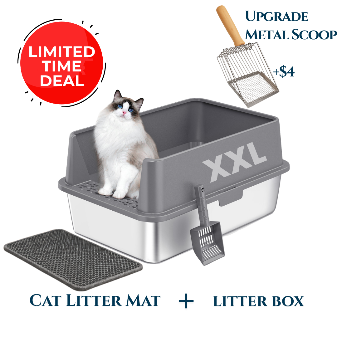 XXL 304 Stainless Steel Cat Litter Box