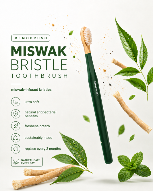 RemoBrush – Cepillo de Dientes de Bambú con Cerdas de Miswak