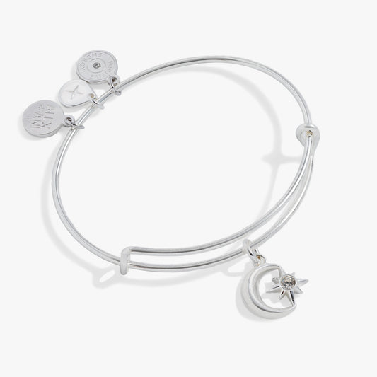 Pulsera con dijes de estrella y luna